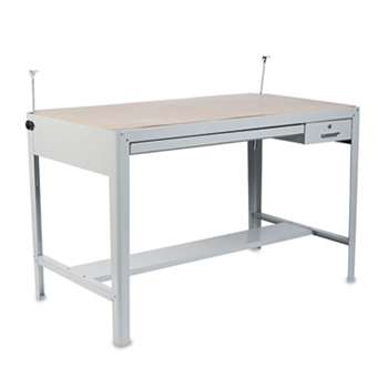 SAFCO PRODUCTS Precision Four-Post Drafting Table Base, 56-1/2w x 30-1/2d x 35-1/2h, Gray