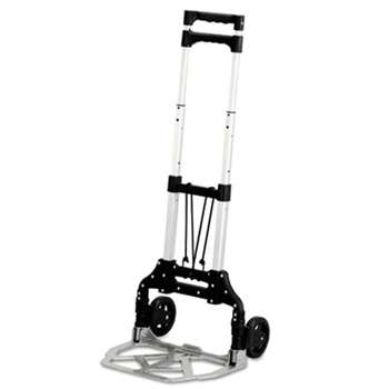 SAFCO PRODUCTS Stow & Go Cart, 110lb Capacity, 15 1/4w x 16d x 39h, Aluminum