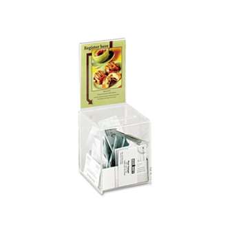 SAFCO PRODUCTS Small Acrylic Collection Box, 5 1/2 x 5 1/2 x 13, Clear