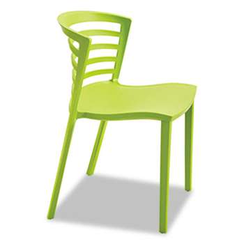 SAFCO PRODUCTS Entourage Stack Chair, Grass, 4 per Carton
