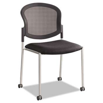 SAFCO PRODUCTS Diaz Guest Chair, Mesh Back/Fabric Seat, Black