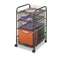 SAFCO PRODUCTS Onyx Mesh Mobile File With Two Supply Drawers, 15-1/4w x 17d x 27h, Black