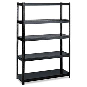 SAFCO PRODUCTS Boltless Steel Shelving, Five-Shelf, 48w x 24d x 72h, Black