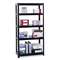 SAFCO PRODUCTS Boltless Steel Shelving, Five-Shelf, 36w x 24d x 72h, Black