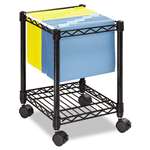 SAFCO PRODUCTS Compact Mobile Wire File Cart, One-Shelf, 15-1/2w x 14d x 19-3/4h, Black