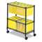 SAFCO PRODUCTS Two-Tier Rolling File Cart, 25-3/4w x 14d x 29-3/4h, Black