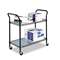 Safco 5337BL Wire Utility Cart, Two-Shelf, 43-3/4w x 19-1/4d x 40-1/2h, Black