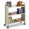 SAFCO PRODUCTS Steel Book Cart, Three-Shelf, 36w x 14-1/2d x 43-1/2h, Sand