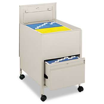 SAFCO PRODUCTS Locking Mobile Tub File With Drawer, Legal Size, 20w x 25 1/2d x 27 3/4h, Putty