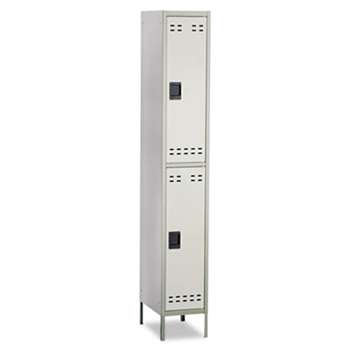 SAFCO PRODUCTS Double-Tier Locker, 12w x 18d x 78h, Two-Tone Gray