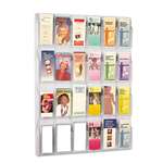 SAFCO PRODUCTS Reveal Clear Literature Displays, 24 Compartments, 30w x 2d x 41h, Clear
