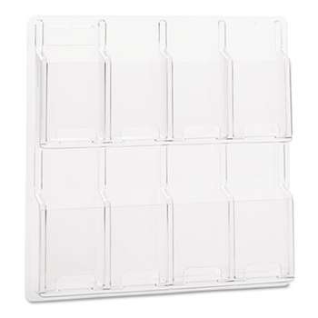 SAFCO PRODUCTS Reveal Clear Literature Displays, Eight Compartments, 20 1/2w x 20 1/2h, Clear