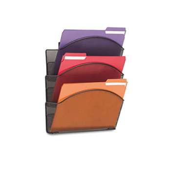 SAFCO PRODUCTS Onyx Steel Triple Wall Pocket, Letter, Black, 12 x 3 1/4 x 17 1/4