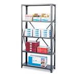 SAFCO PRODUCTS Commercial Steel Shelving Unit, Five-Shelf, 36w x 24d x 75h, Dark Gray