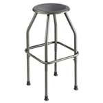 SAFCO PRODUCTS Diesel Series Industrial Stool, Stationary Padded Seat, Steel Frame, Pewter