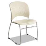 SAFCO PRODUCTS Rˆve Series Guest Chair With Sled Base, Latte Plastic, Silver Steel, 2/CT