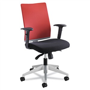 Safco 7031TA Tez Series Manager Synchro-Tilt Task Chair, Red Mesh Back, Black Fabric Seat