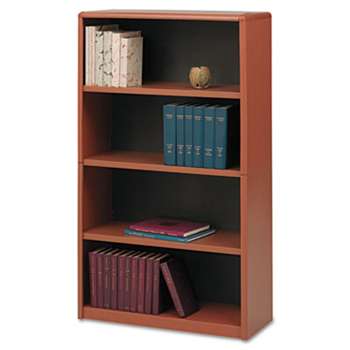 SAFCO PRODUCTS Value Mate Series Metal Bookcase, Four-Shelf, 31-3/4w x 13-1/2d x 54h, Cherry