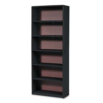 SAFCO PRODUCTS Value Mate Series Metal Bookcase, Six-Shelf, 31-3/4w x 13-1/2d x 80h, Black