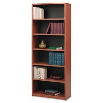 SAFCO PRODUCTS Value Mate Series Metal Bookcase, Six-Shelf, 31-3/4w x 13-1/2d x 80h, Cherry