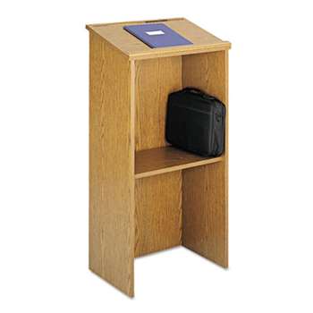 SAFCO PRODUCTS Stand-Up Lectern, 23w x 15-3/4d x 46h, Medium Oak