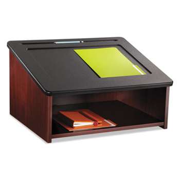 SAFCO PRODUCTS Tabletop Lectern, 24w x 20d x 13-1/2h, Mahogany/Black