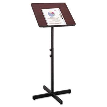 SAFCO PRODUCTS Adjustable Speaker Stand, 21w x 21d x 29-1/2h to 46h, Mahogany/Black