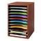 SAFCO PRODUCTS Wood Desktop Literature Sorter, 11 Sections 10 5/8 x 11 7/8 x 16, Cherry