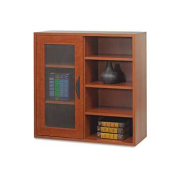 SAFCO PRODUCTS AprŠs Single-Door Cabinet w/Shelves, 29-3/4w x 11-3/4d x 29-3/4h, Cherry