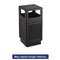 Safco 9476BL Canmeleon Side-Open Receptacle, Square, Polyethylene, 38gal, Textured Black