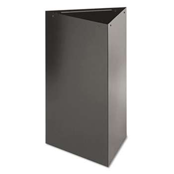 SAFCO PRODUCTS Trifecta Receptacle 30" High Base, Triangular, 17gal, Black
