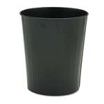 SAFCO PRODUCTS Round Wastebasket, Steel, 23.5qt, Black
