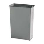 SAFCO PRODUCTS Rectangular Wastebasket, Steel, 22gal, Charcoal