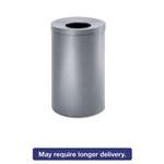 SAFCO PRODUCTS Open-Top Waste Receptacle, Round, Steel, 35gal, Black Speckle