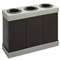 SAFCO PRODUCTS At-Your-Disposal Recycling Center, Polyethylene, Three 84gal Bins, Black