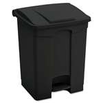 SAFCO PRODUCTS Large Capacity Plastic Step-On Receptacle, 23gal, Black
