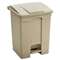 SAFCO PRODUCTS Large Capacity Plastic Step-On Receptacle, 23gal, Tan