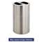 SAFCO PRODUCTS Dual Recycling Receptacle, 30gal, Stainless Steel