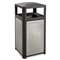 SAFCO PRODUCTS Evos Series Steel Waste Container, 38gal, Black