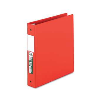 SAMSILL CORPORATION Clean Touch Locking Round Ring Reference Binder, Antimicrobial, 1 1/2" Cap, Red