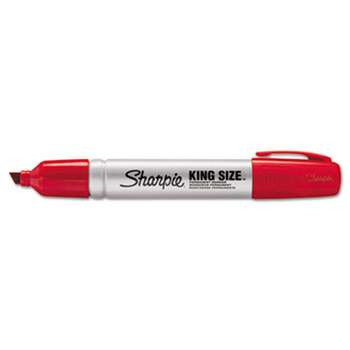 SANFORD King Size Permanent Marker, Chisel Tip, Red, Dozen