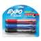 SANFORD Click Dry Erase Markers, Chisel Tip, Assorted, 3/Set