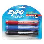 SANFORD Click Dry Erase Markers, Chisel Tip, Assorted, 3/Set