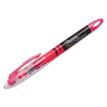 SANFORD Accent Liquid Pen Style Highlighter, Chisel Tip, Fluorescent Pink, Dozen