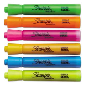 SANFORD Accent Tank Style Highlighter, Chisel Tip, Assorted Colors, 6/Set