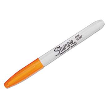 SANFORD Fine Point Permanent Marker, Orange, Dozen