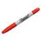 SANFORD Twin-Tip Permanent Marker, Fine/Ultra Fine Point, Red