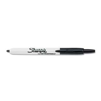 SANFORD Retractable Permanent Marker, Fine Point, Black