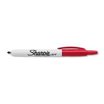 SANFORD Retractable Permanent Marker, Fine Point, Red