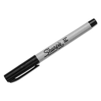 SANFORD Permanent Markers, Ultra Fine Point, Black, 5/Pack